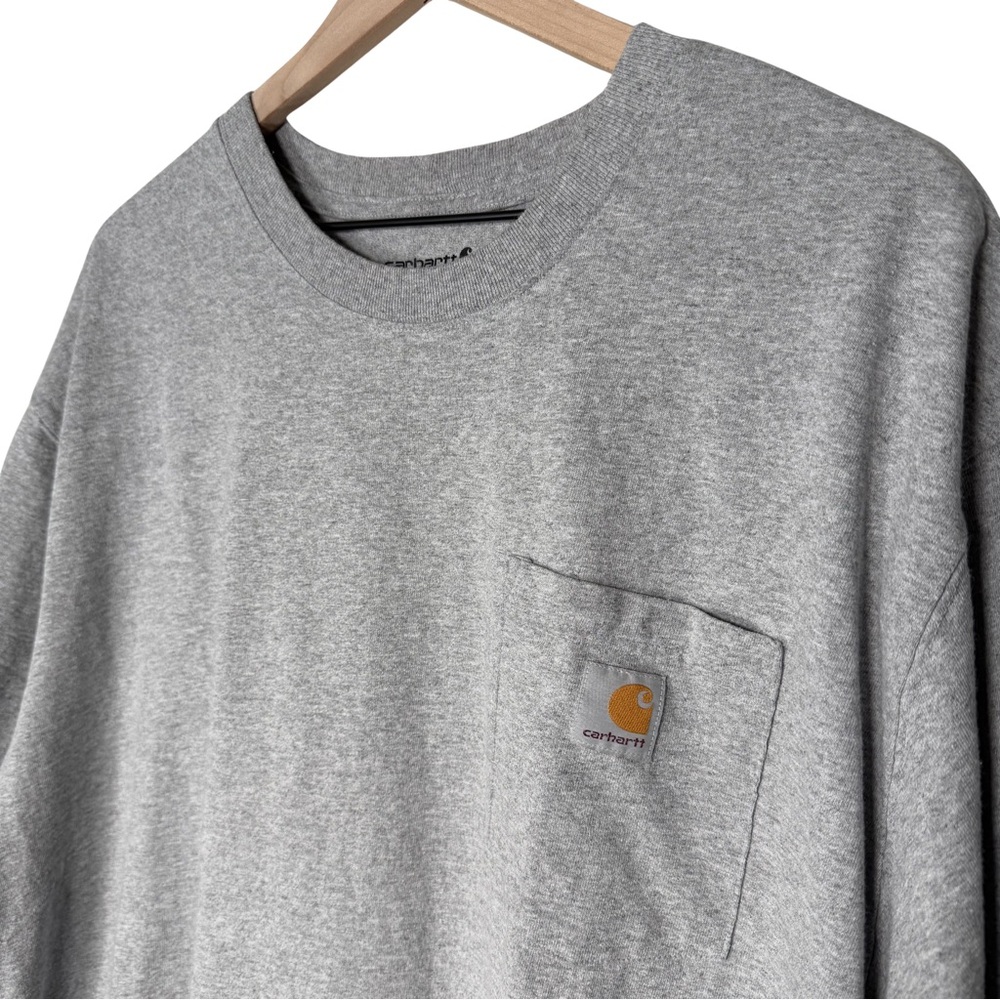 Carhartt K87 2XLT Tall Heather Gray Loose Fit Pocket Tee
